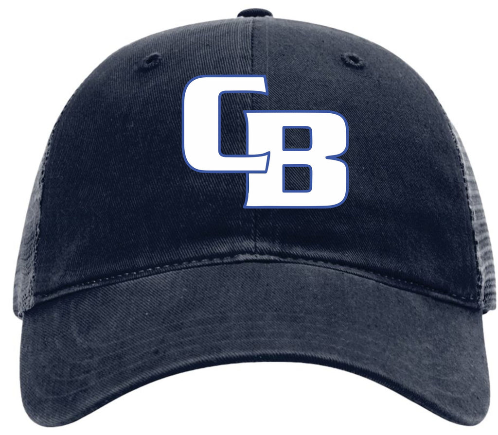 Club Blue Navy Washed Trucker Cap