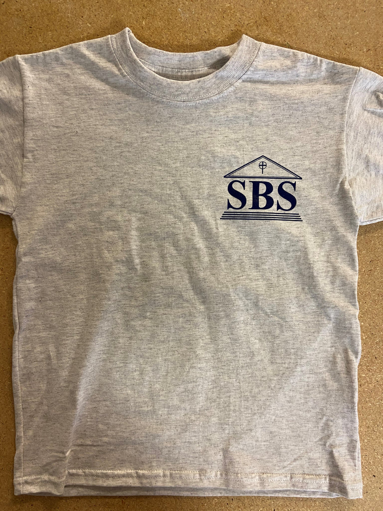 SBS Ash Gray Gymwear T-Shirt with logo