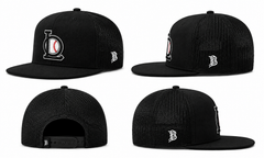 Branded Bills Black Ole Liners Bare Flat Trucker Hat
