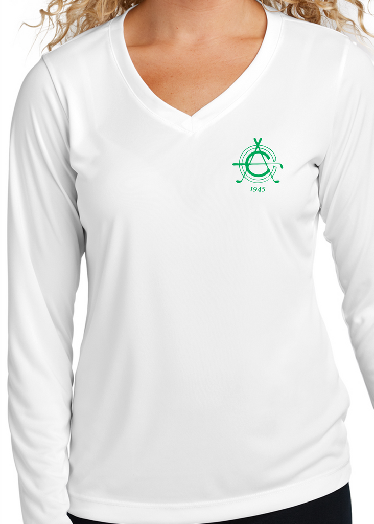 Argyle Ladies Long Sleeve Competitor V-Neck Tee