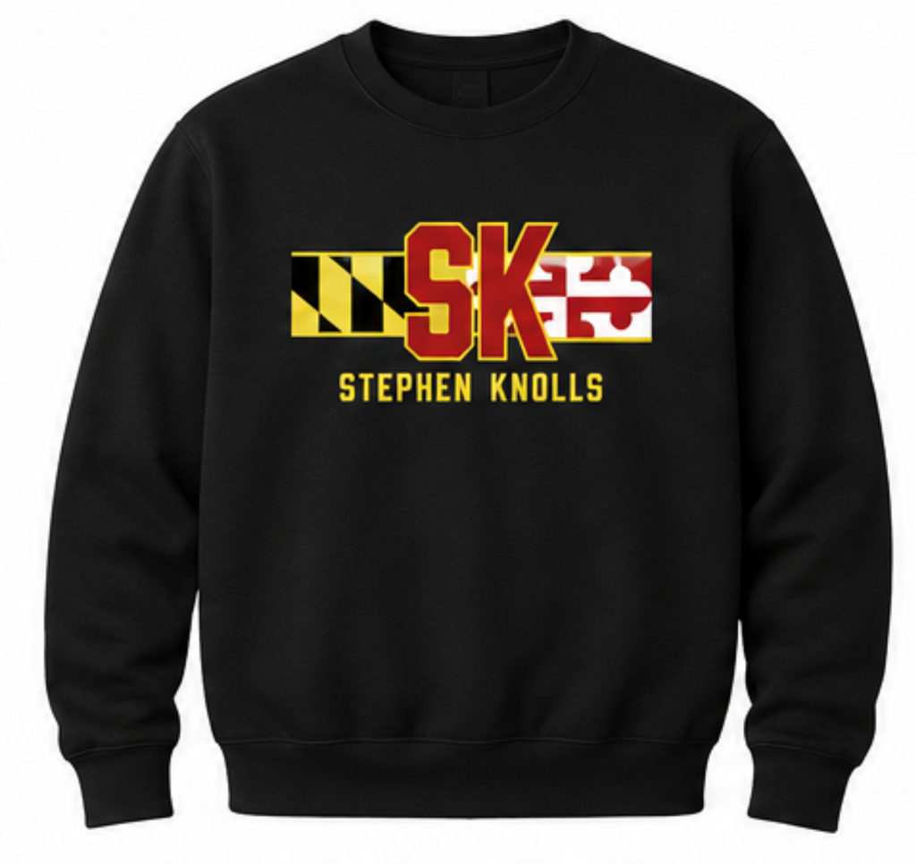 Stephen Knolls Black Crewneck Sweatshirt