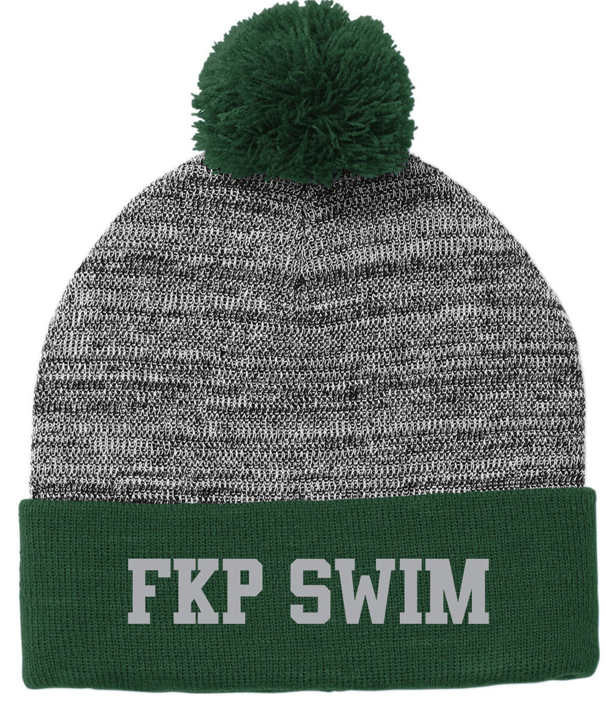 FKP Swim Embroidered Pom Pom Beanie