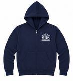 SBS Navy Blue Full-Zip Hooded Sweatshirt