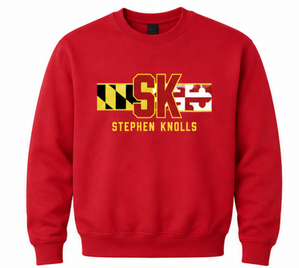 Stephen Knolls Red Crewneck Sweatshirt