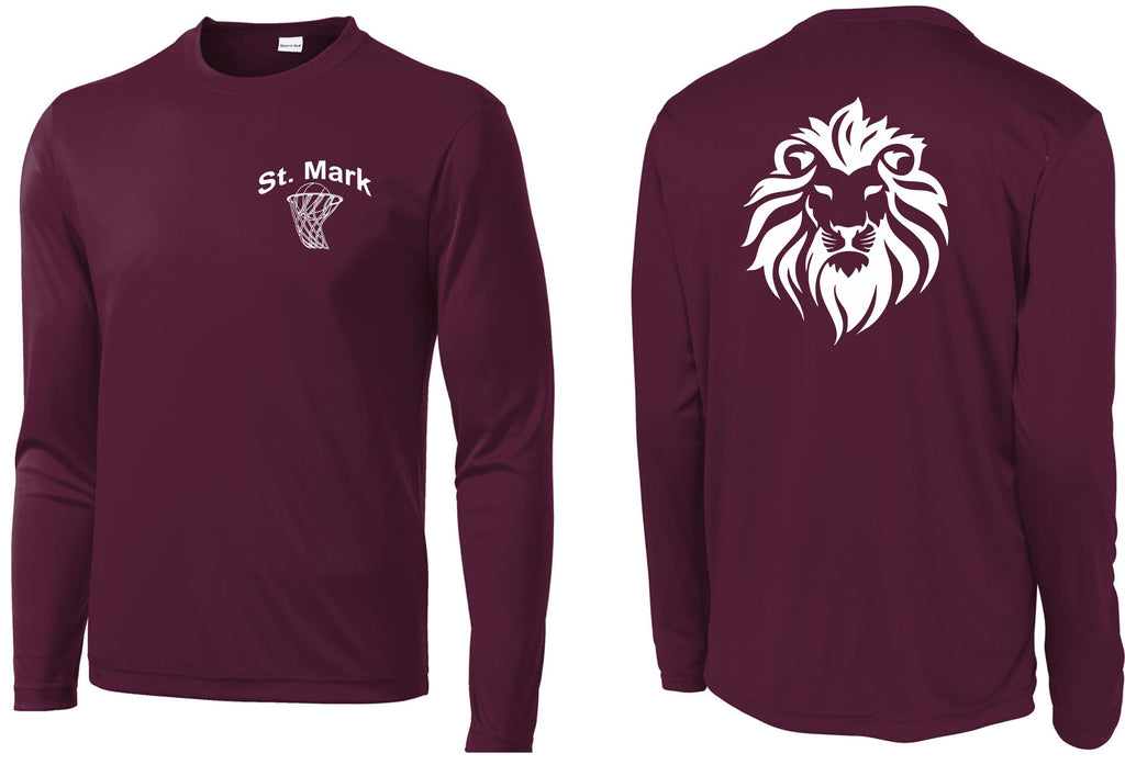 St. Mark Maroon Long Sleeve Tee