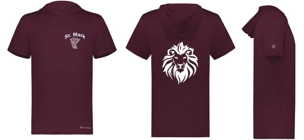 St. Mark Maroon Short Sleeve Hoodie