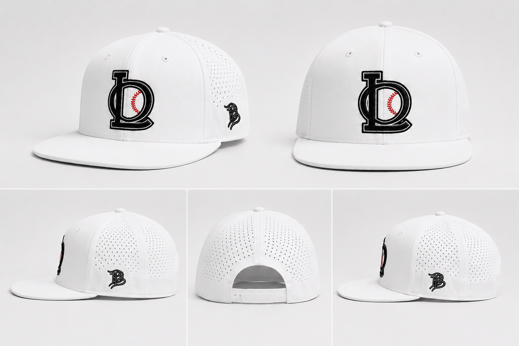 Branded Bills White Ole Liners Bare Flat Trucker Hat