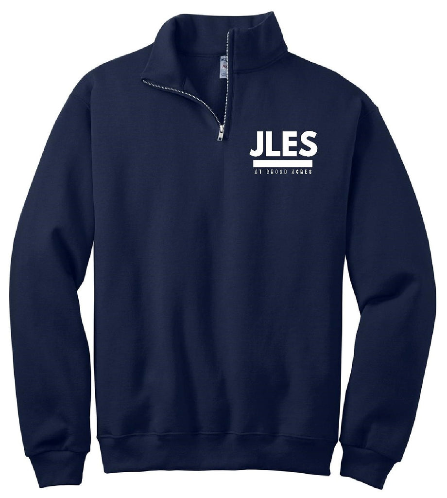 Navy Blue 1/4-Zip Embroidered Sweatshirt
