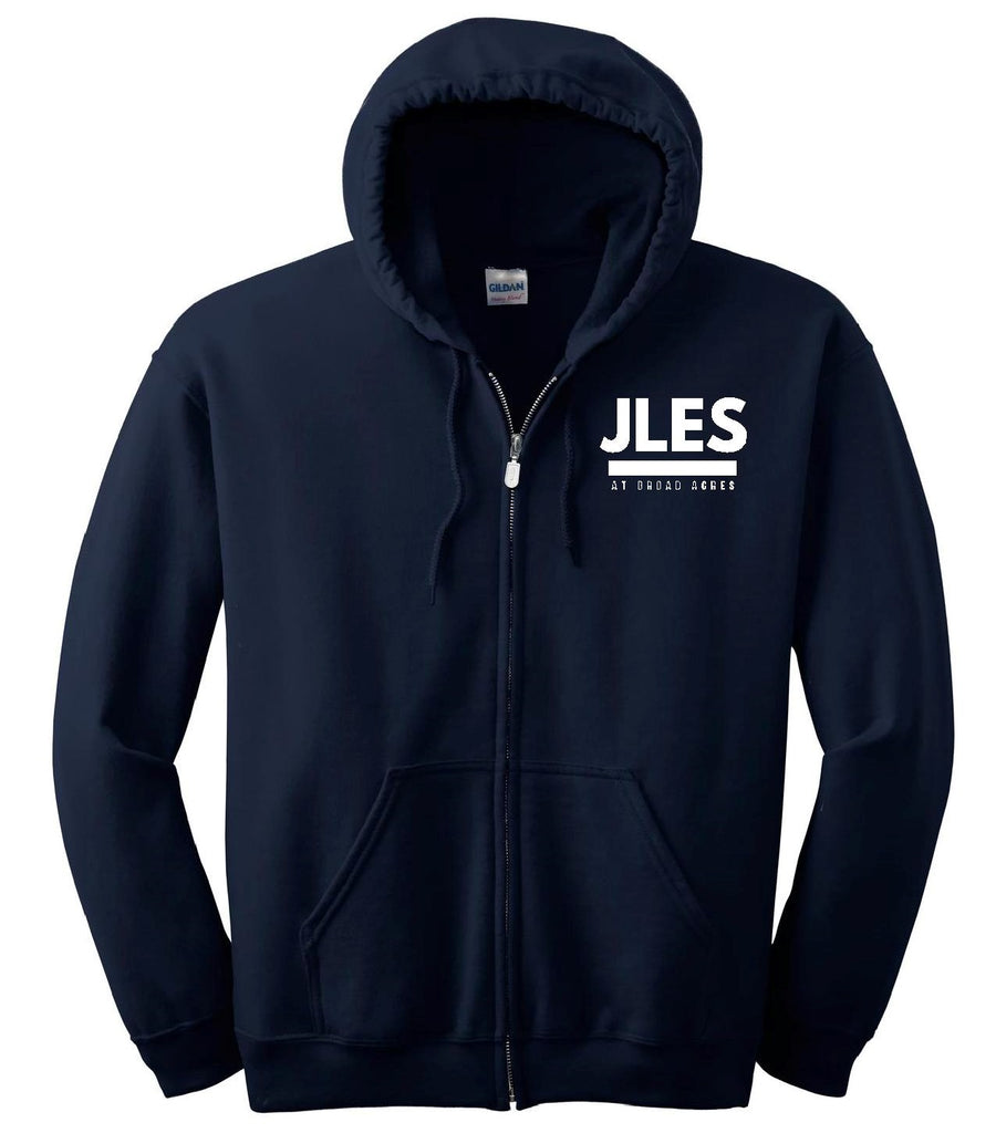 Navy Blue Full Zip Hooded Sweatshirt