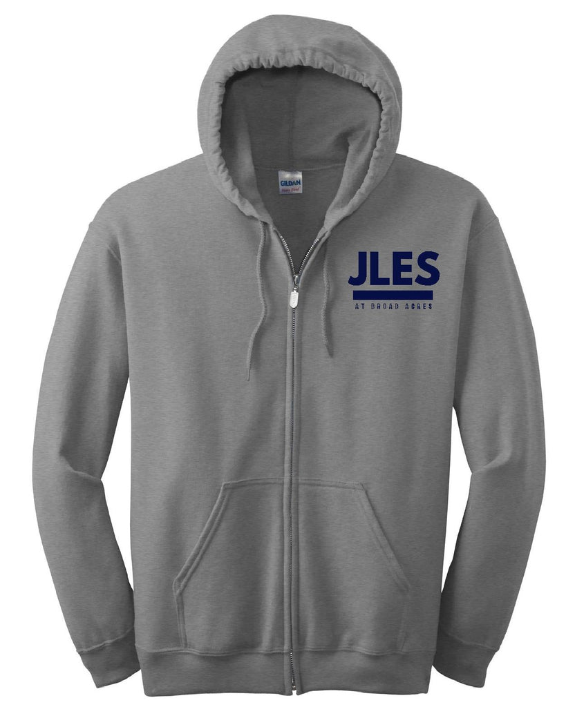 Sports Grey Full Zip Hooded Sweatshirt