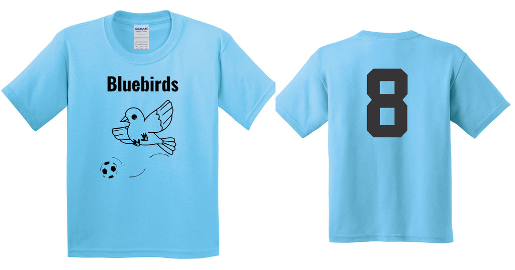 Bluebirds Soccer Tee with Number