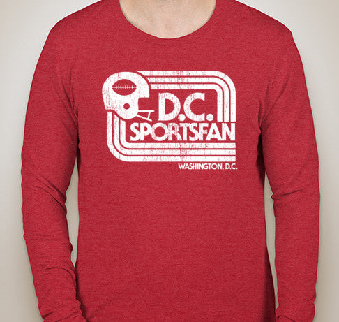 Vintage Red DCSportsFan Long Sleeve Tri-Blend