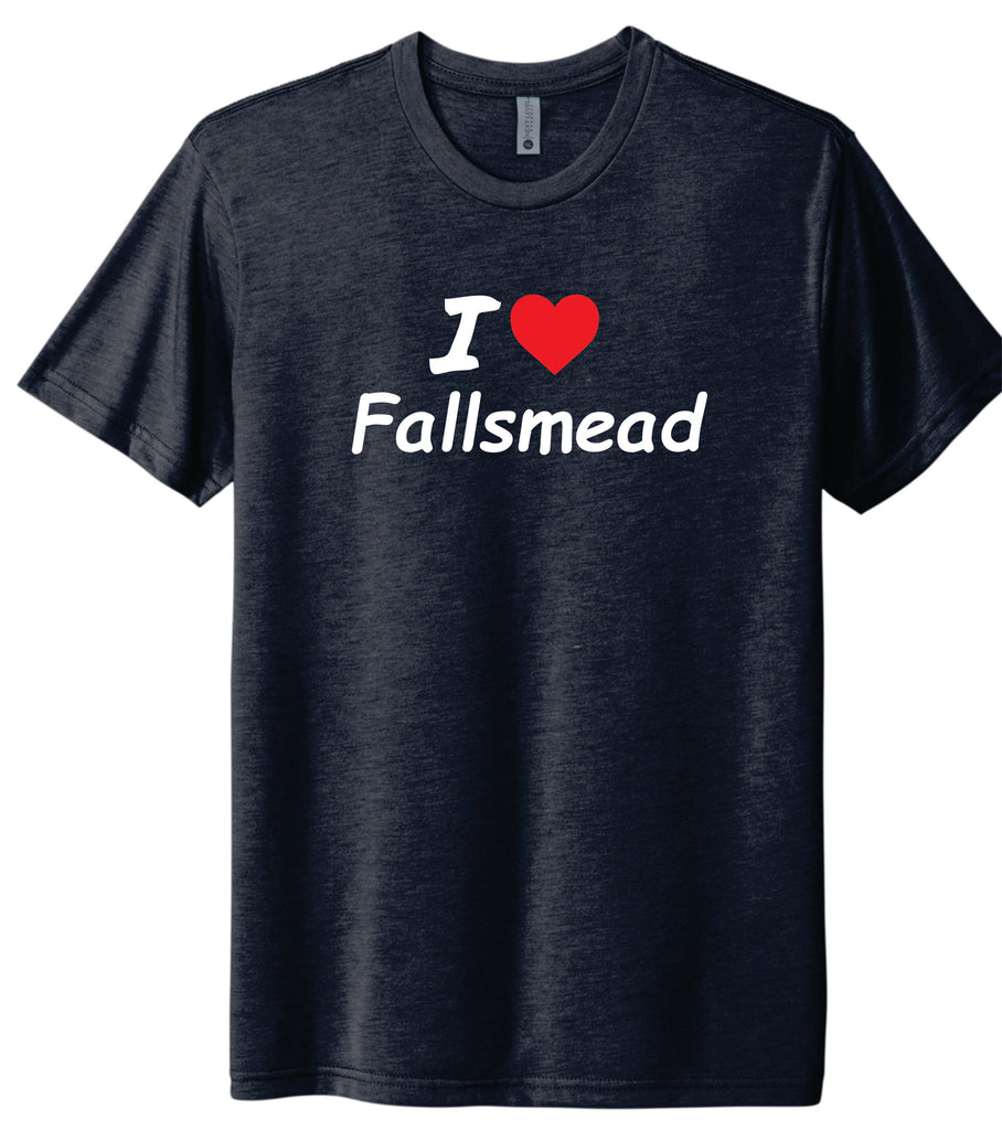Navy Blue I Love Fallsmead Tee