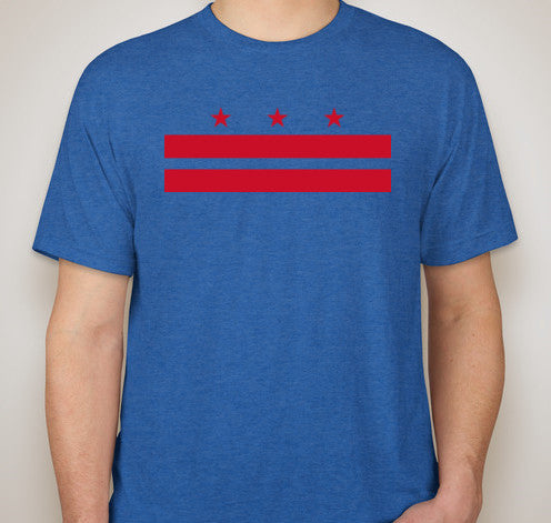 Vintage Royal DC Flag Tri-Blend Tee