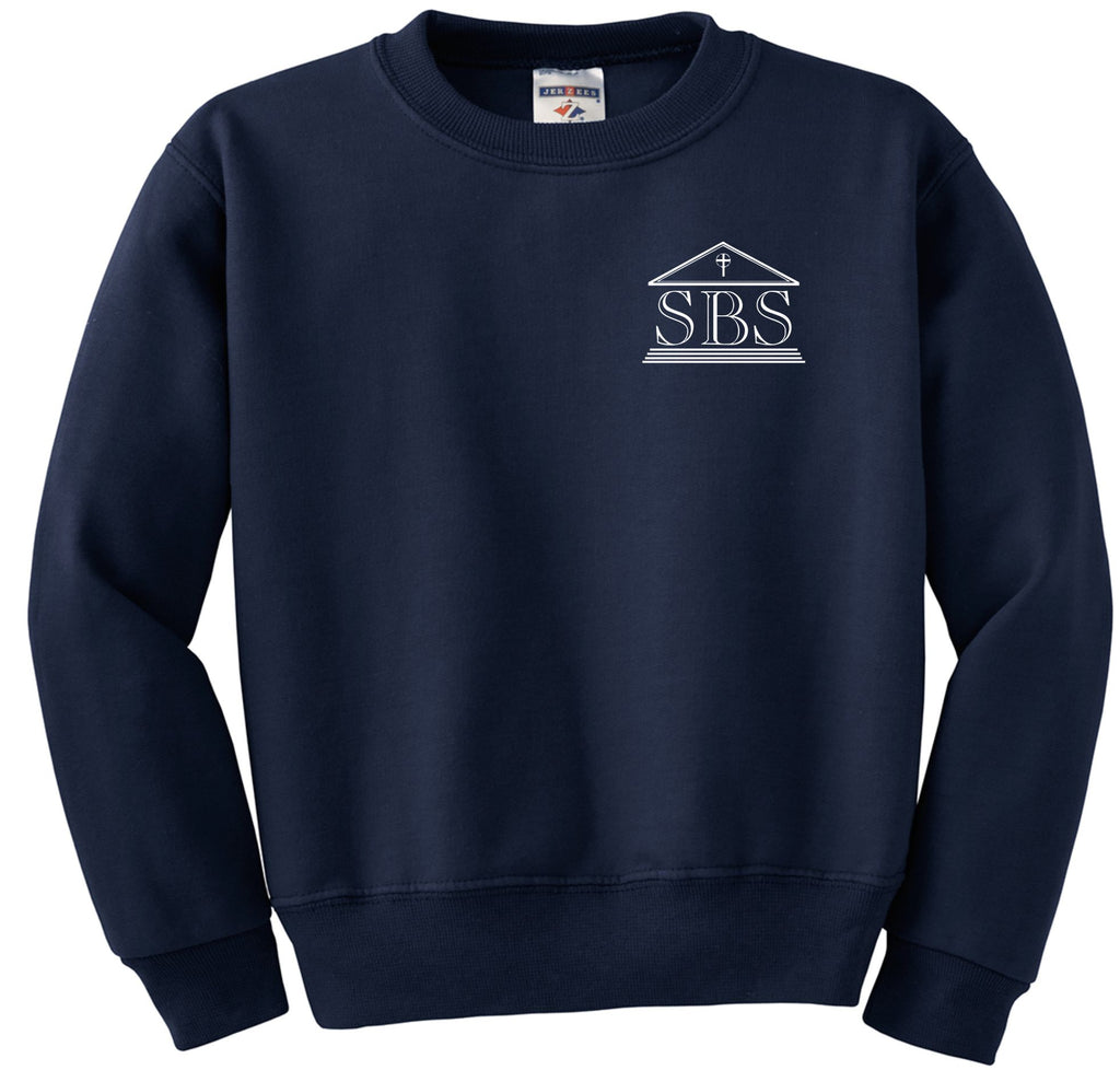 SBS Navy Blue Heavy Weight Sweatshirt with logo