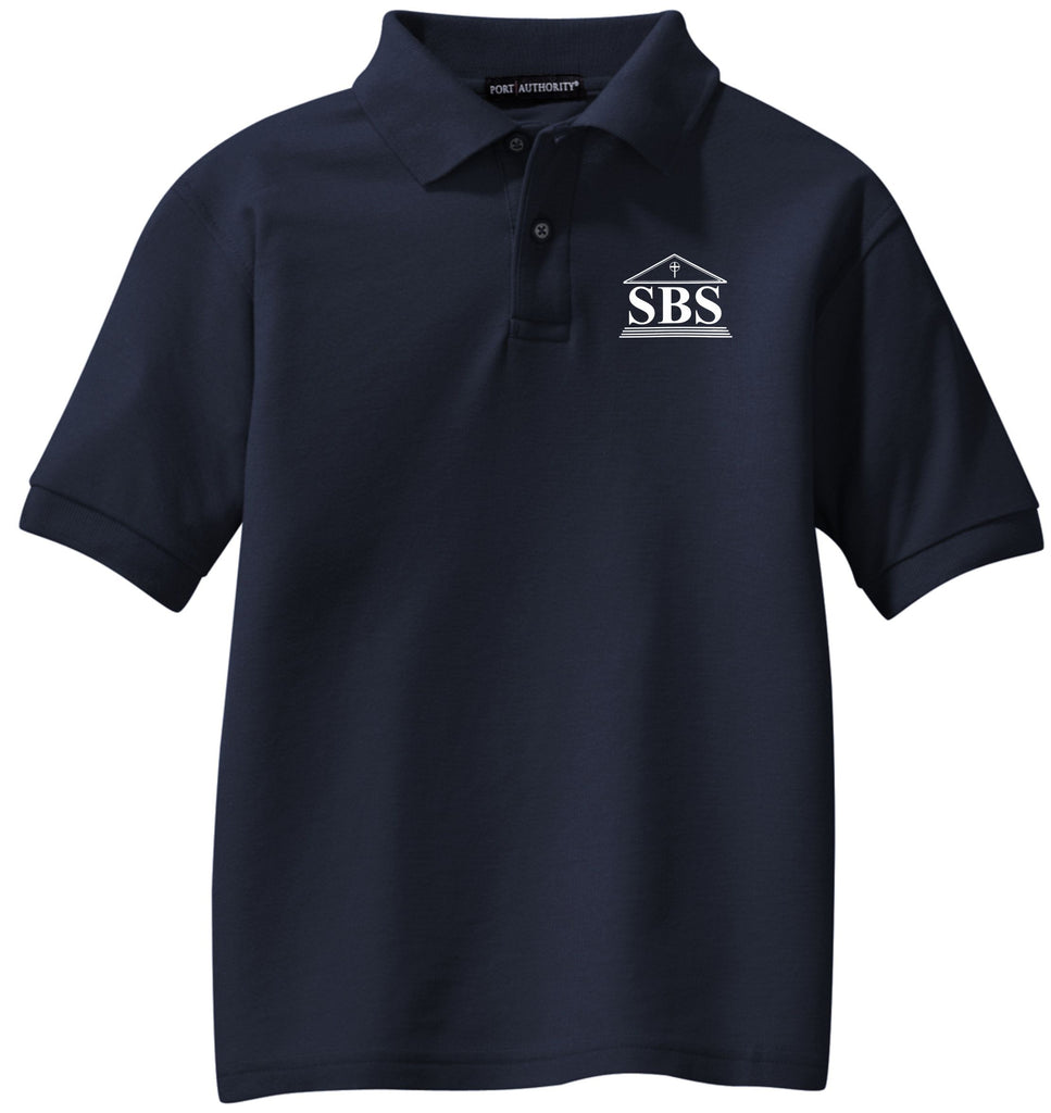 SBS Navy Blue Short Sleeve Cotton Polo