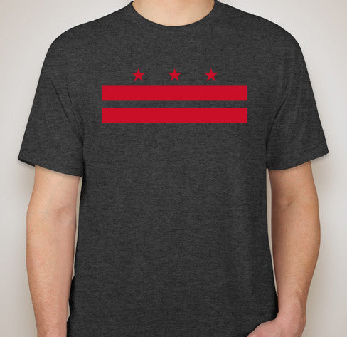 Vintage Black DC Flag Tri-Blend Tee
